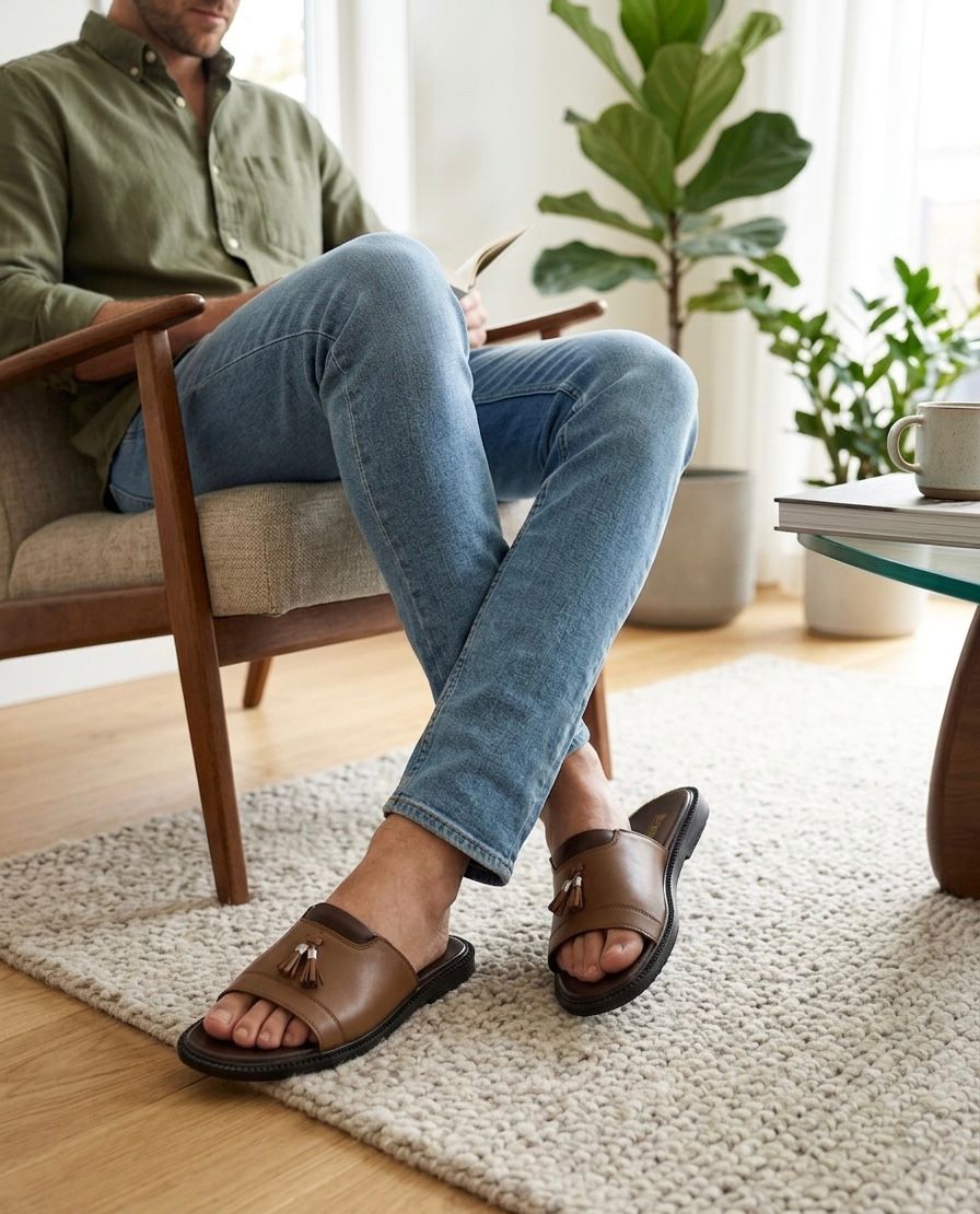 Men Flat Soft Slippers