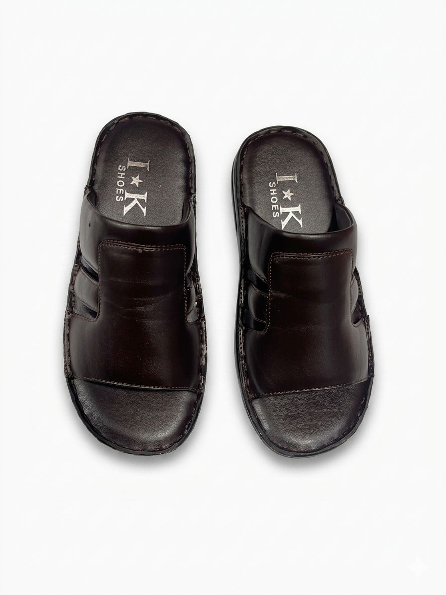 Men's Double Sole Hand Made Leather Slippers