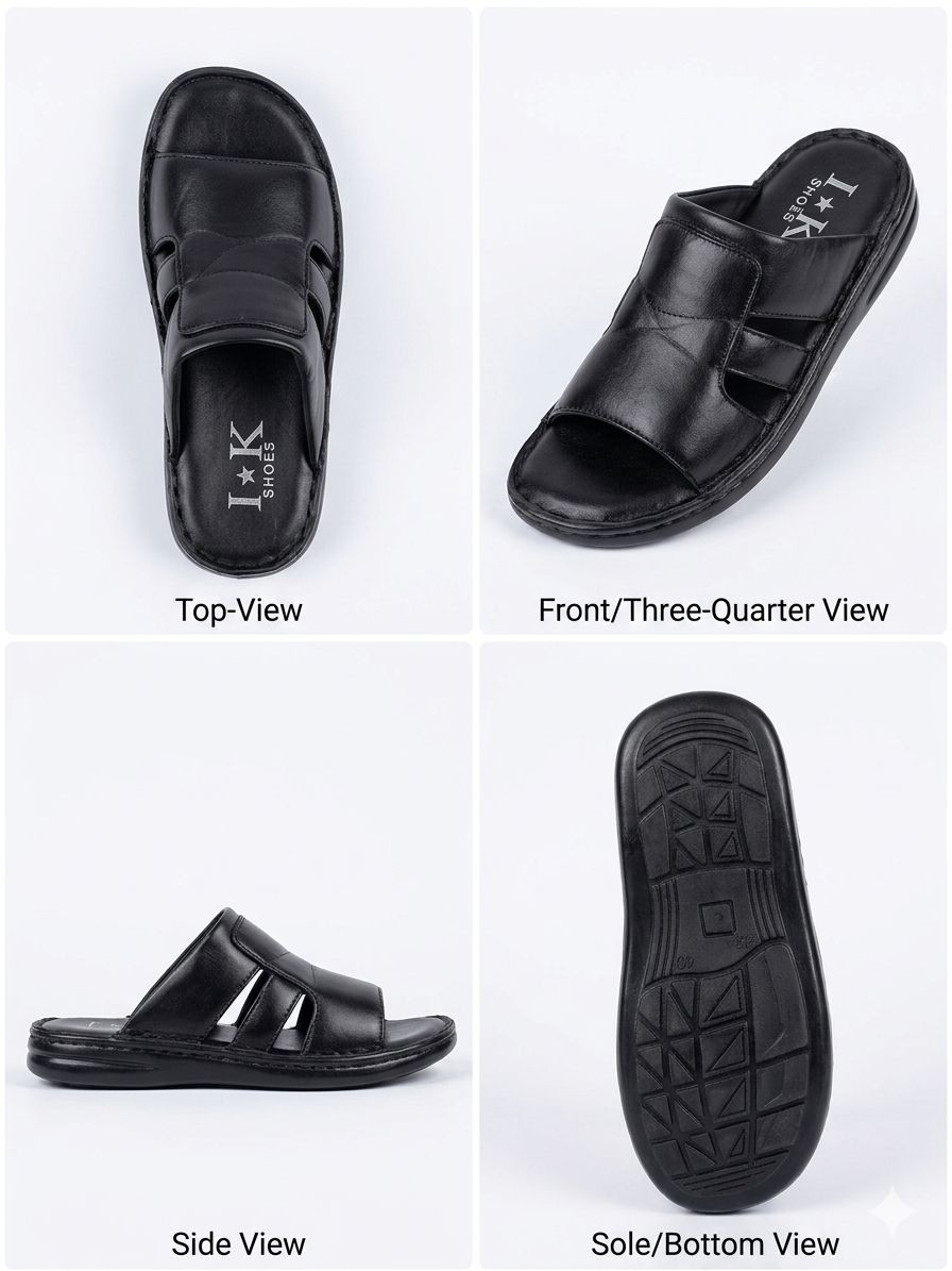 Men's Double Sole Hand Made Leather Slippers