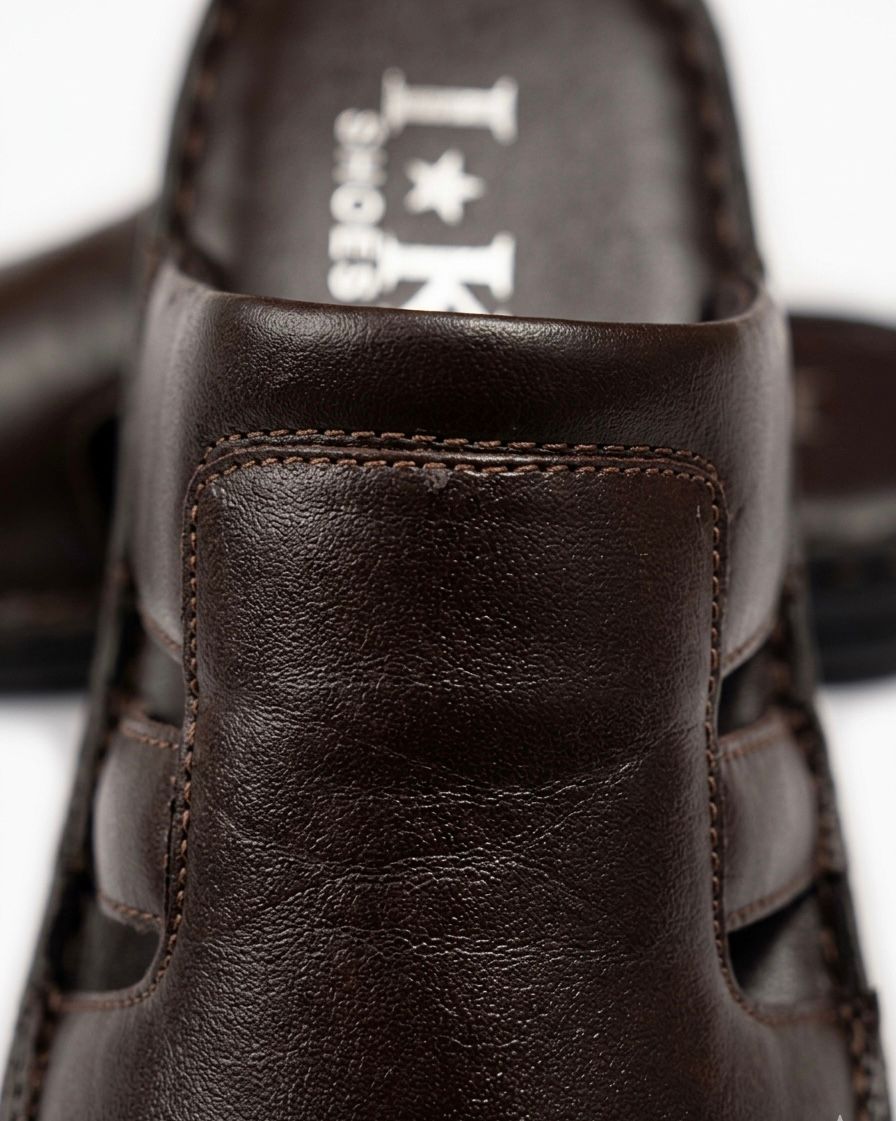 Men's Double Sole Hand Made Leather Slippers